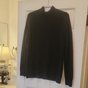 J. Crew Womens Black Ruffle Neck Sweater